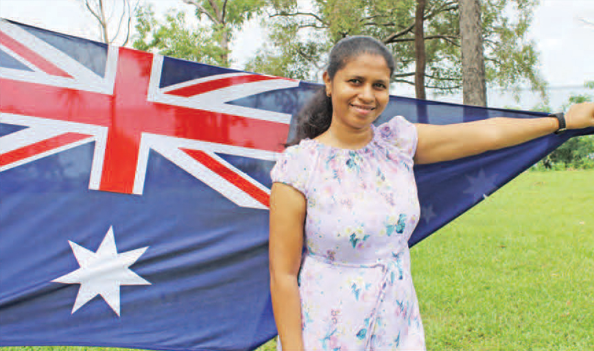 New Australian citizen Renu