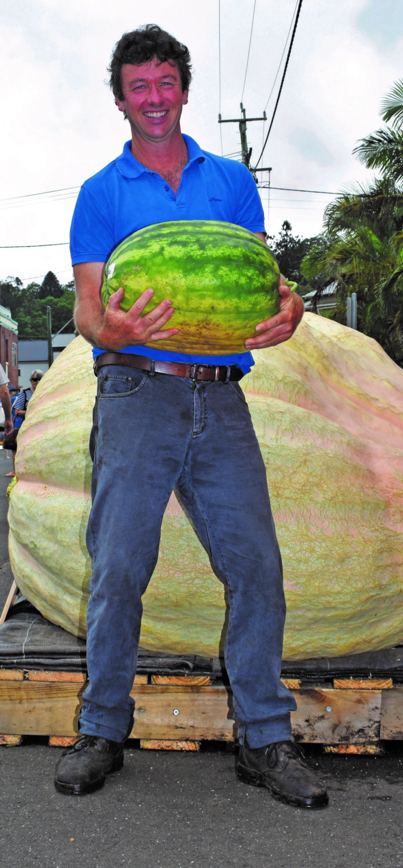 Chris Pike and his winning watermelon