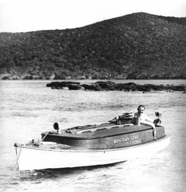 Brian Abbott aboard Mystery Star