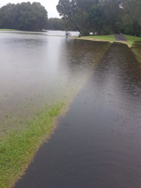 Flooded 18th hole