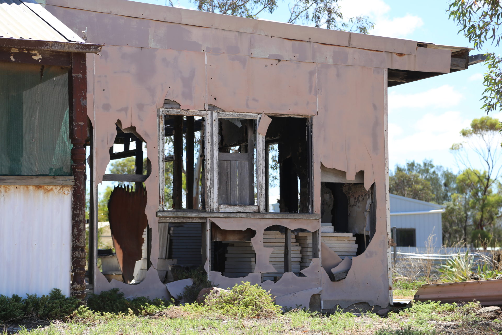 Damaged building - Asbestos awareness