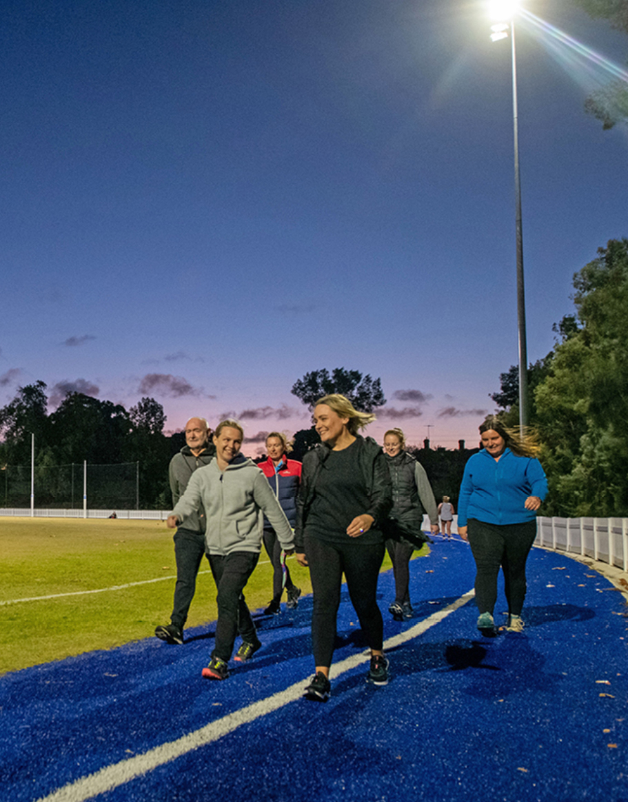Exercising under lights
