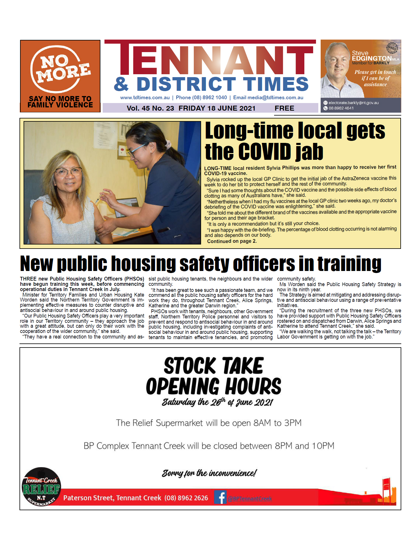 Tennant & District Times 18 June 2021