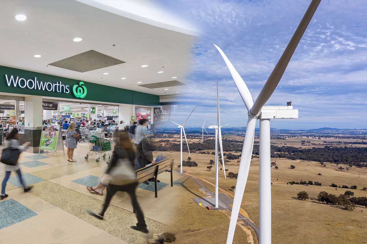 Woolworths and windfarm