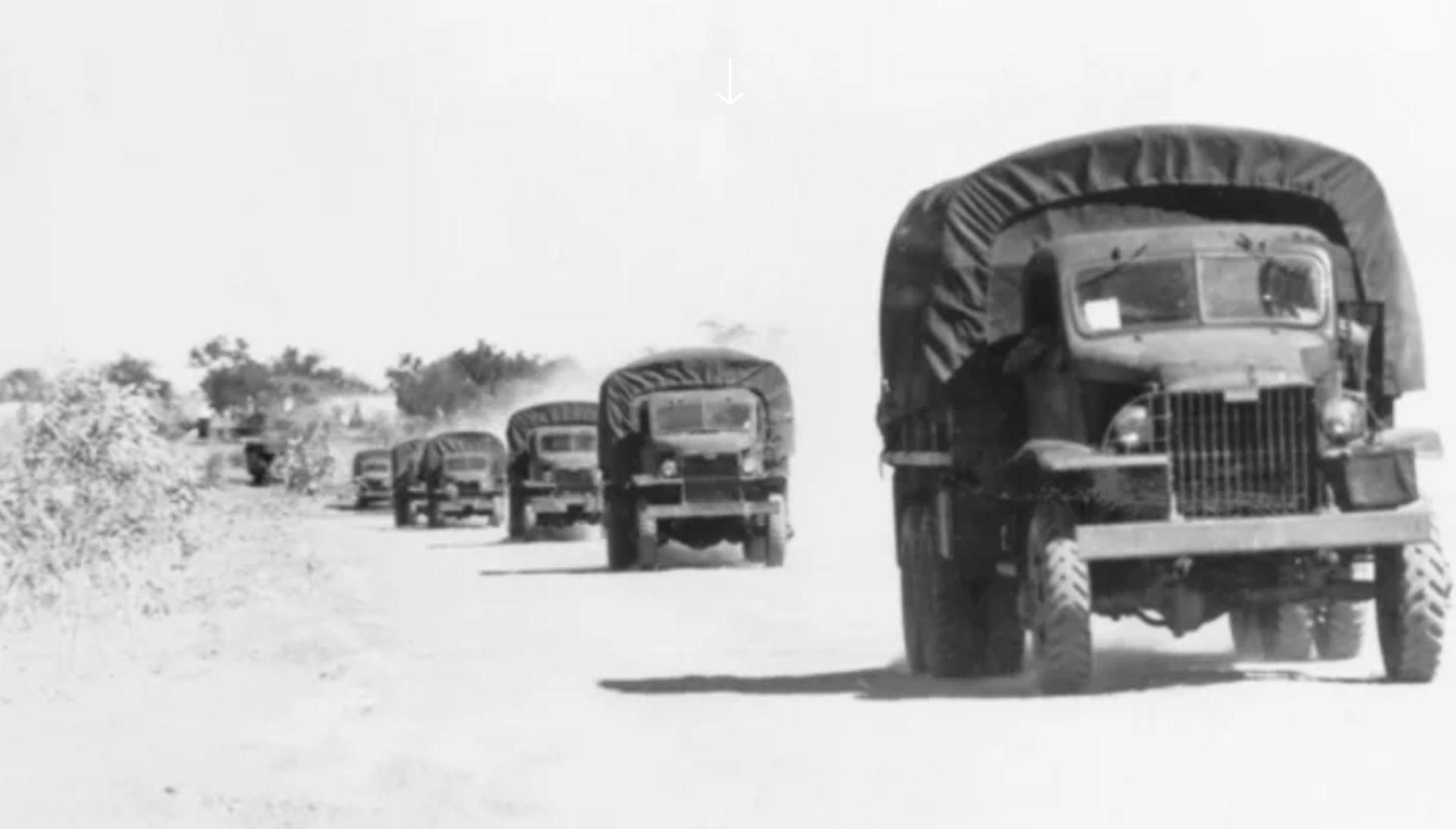 WWII military convoy