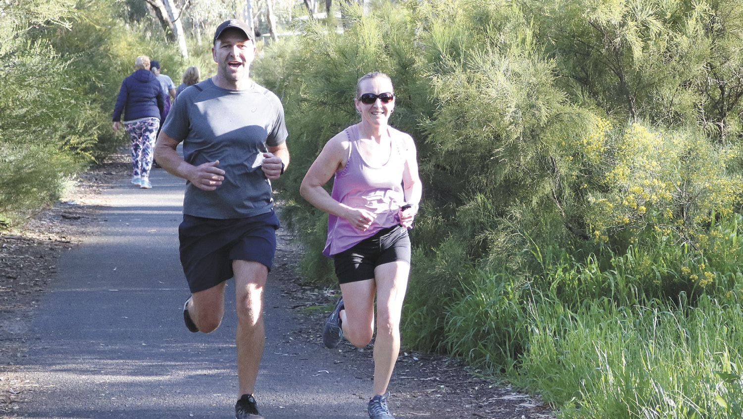 Husband and wife parkrunners