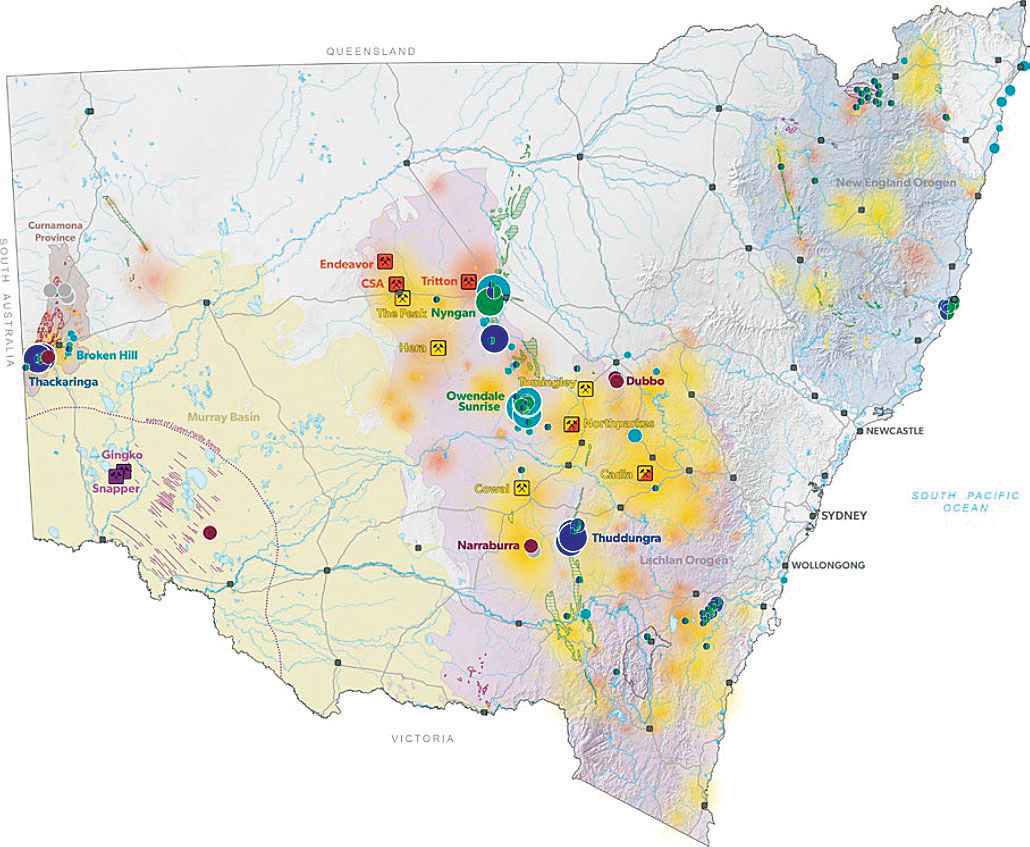 NSW MInerals Strategy map