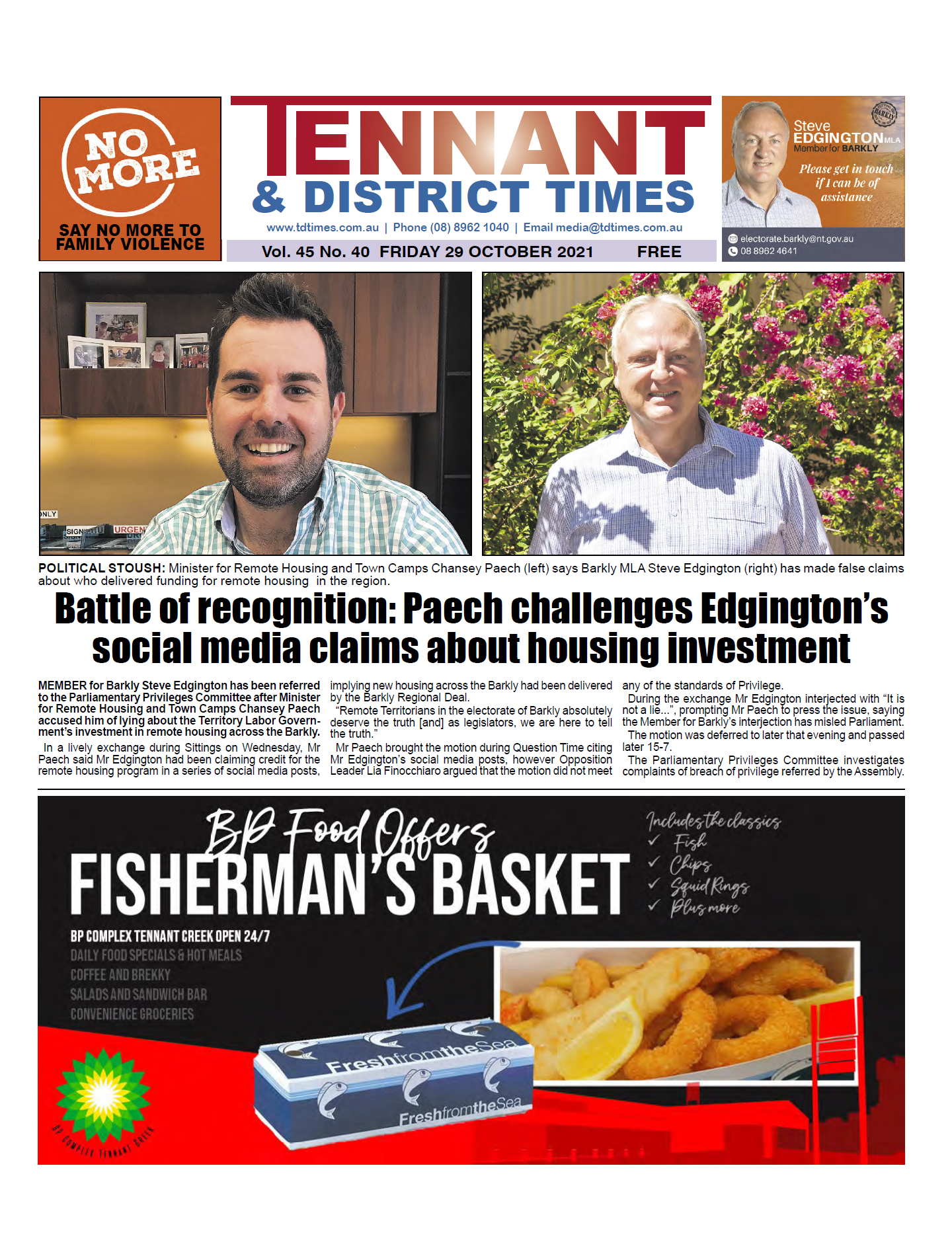 Tennant & District Times 29 October 2021