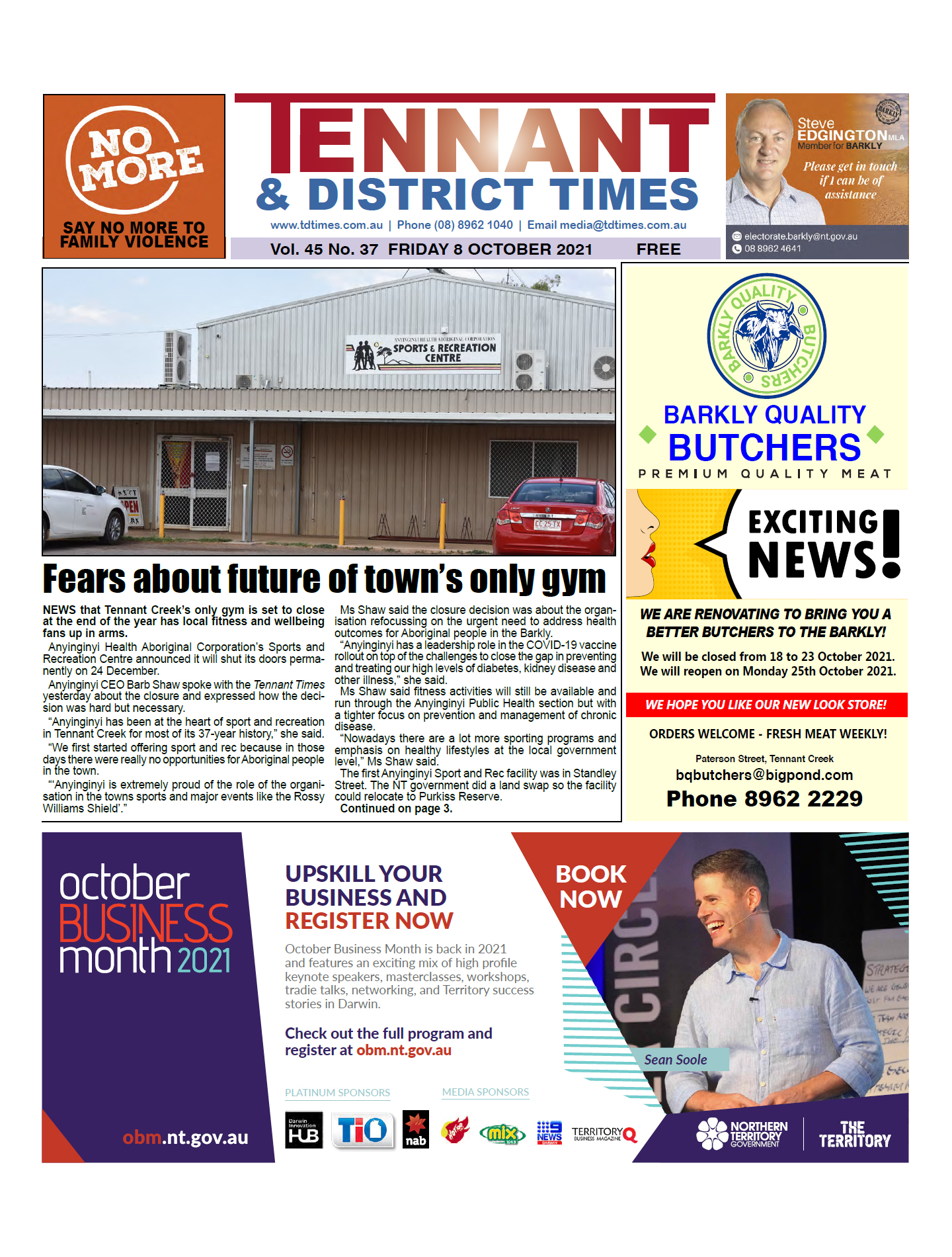 Tennant & District Times 8 October 2021