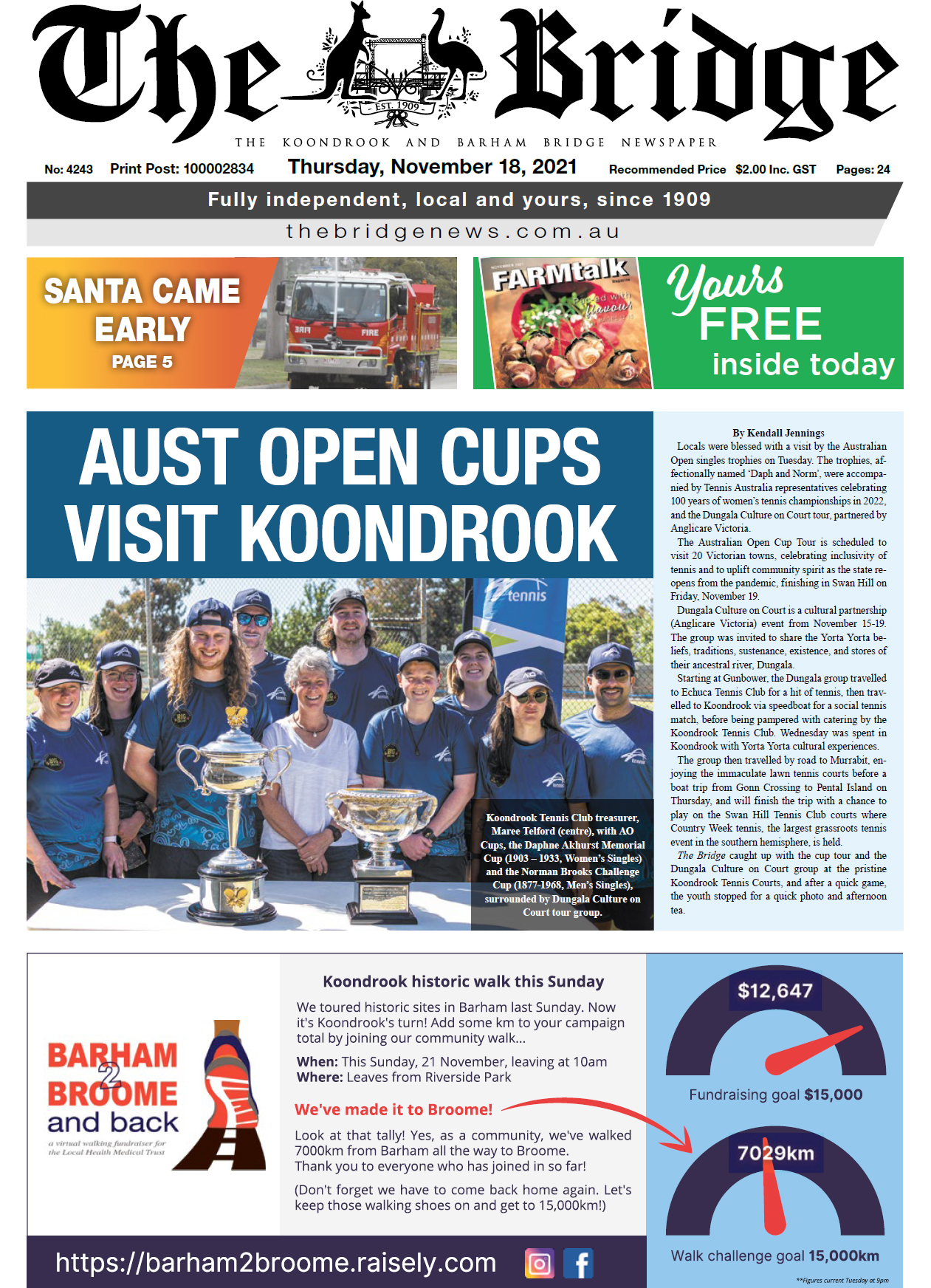 The Kondrook and Barham Bridge Newspaper 18 November 2021