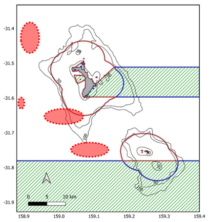 Shark activity - fishing map