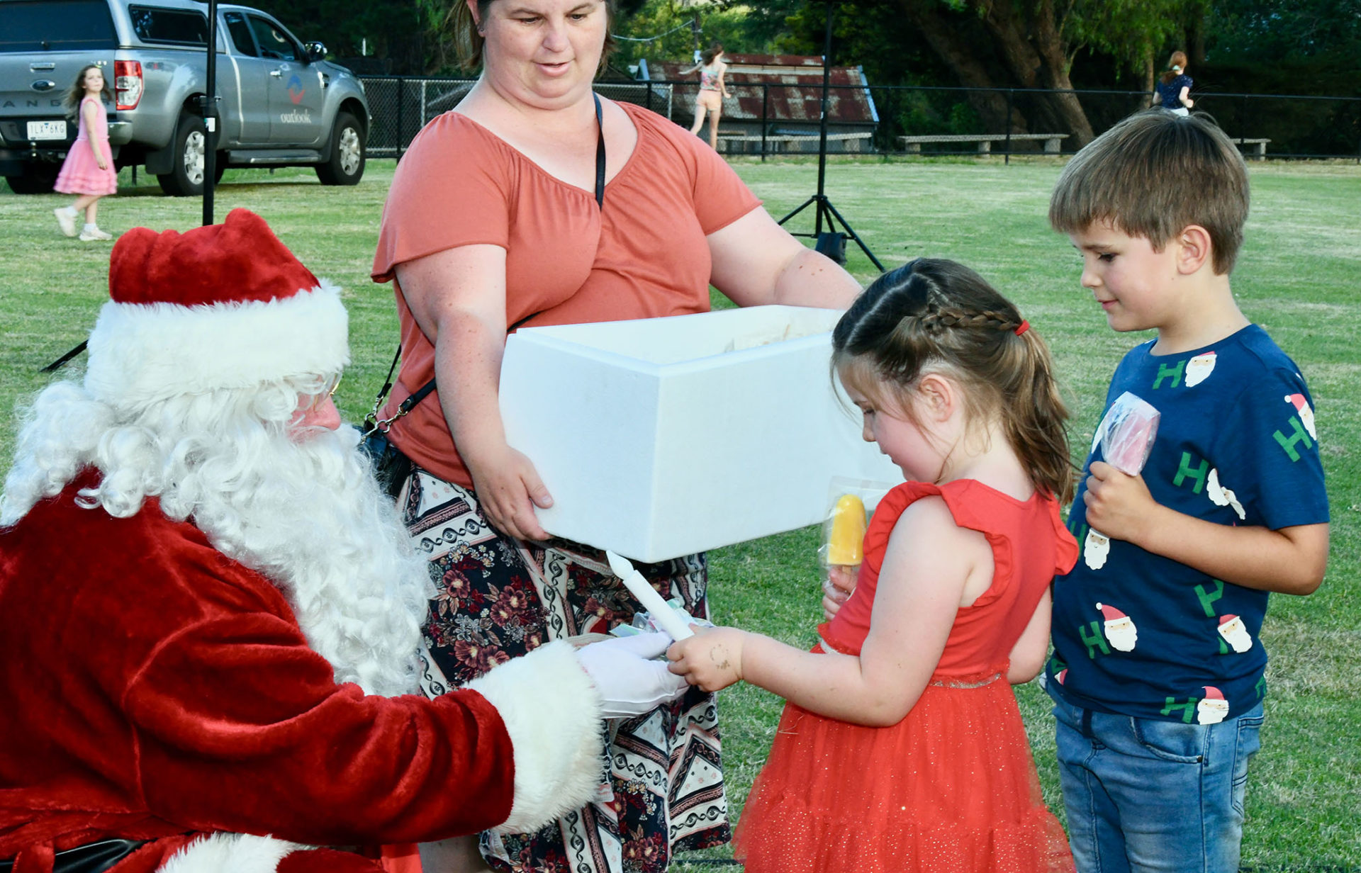Santa at the carols