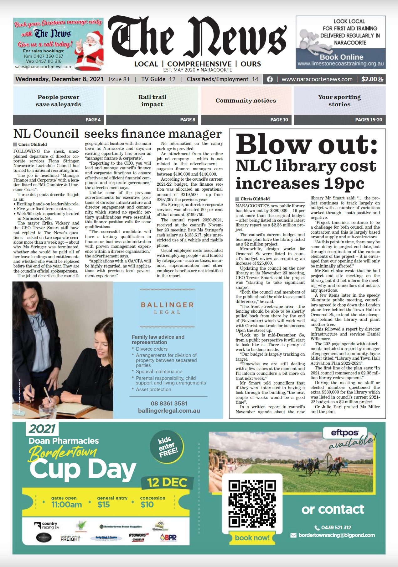 Naracoorte Community News 8 December 2021