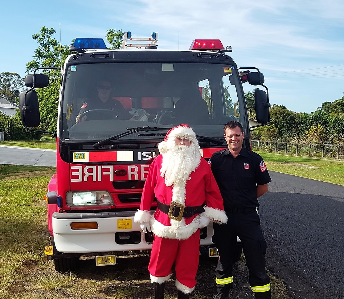 Santa and Coraki Fire Brigade new recruit