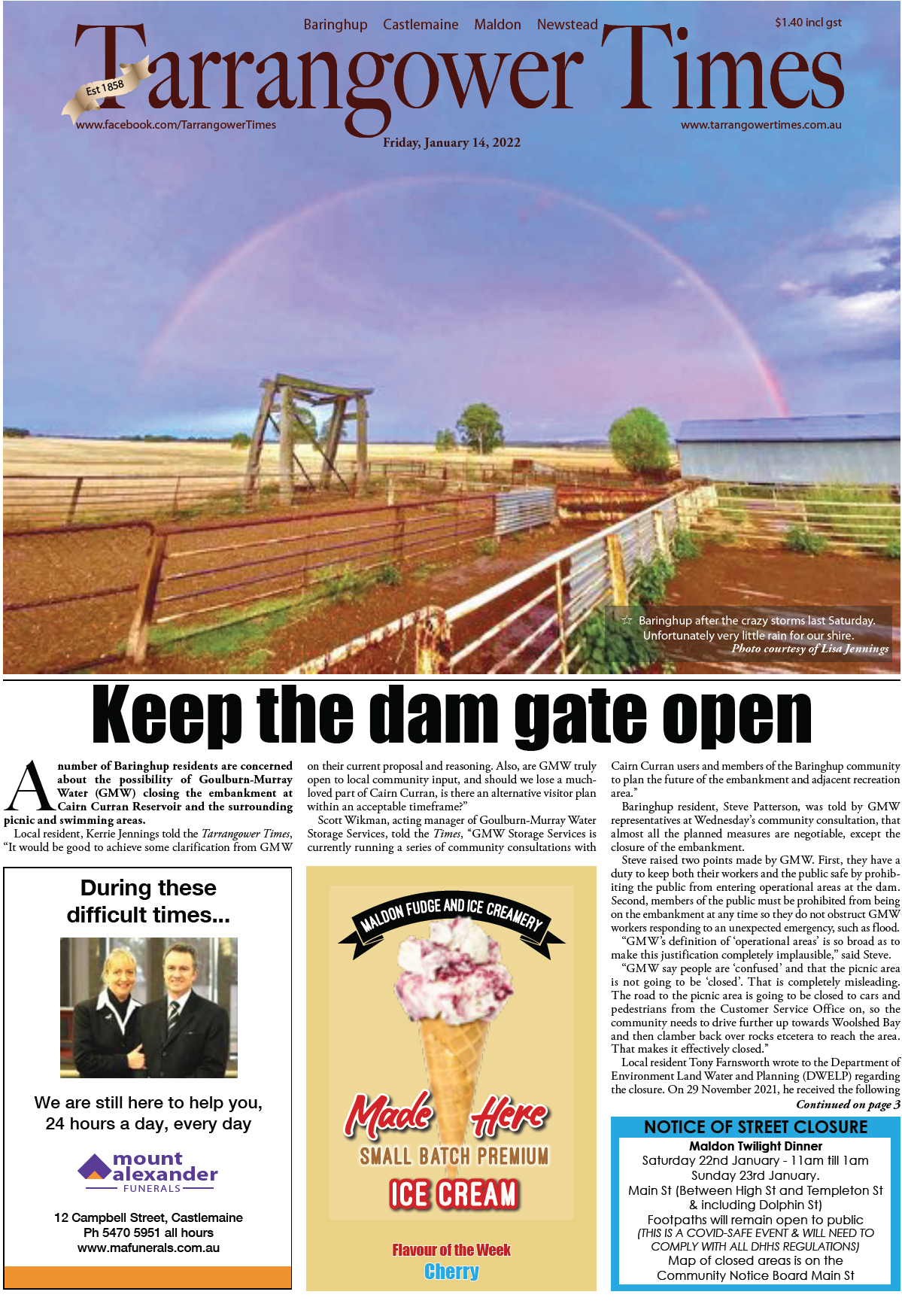 Tarrangower Times 14 January 2022