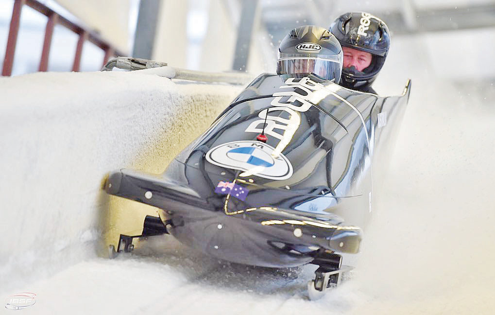 Toomey in bobsled