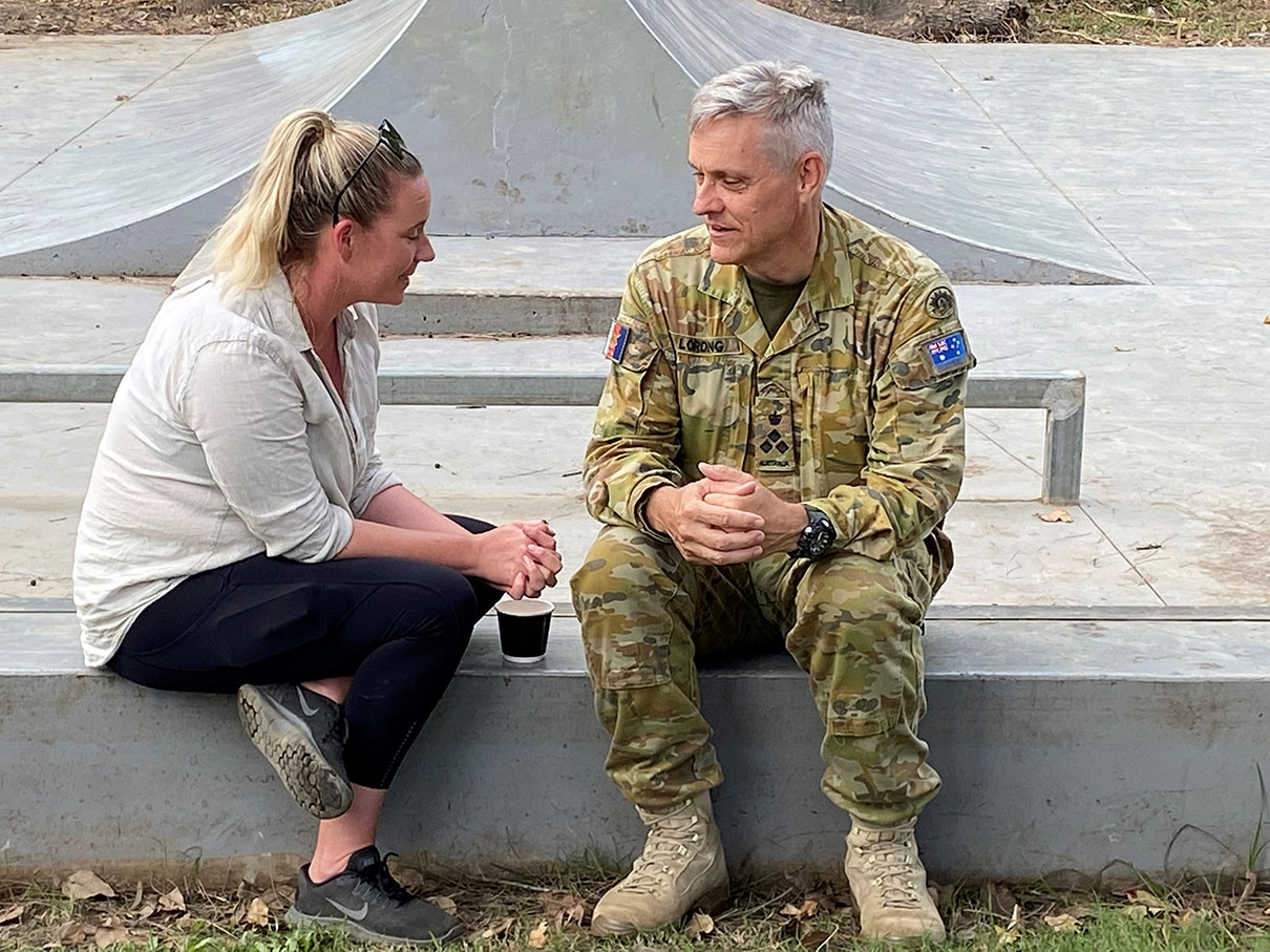 Karina McKey and Brigadier Robert Lording