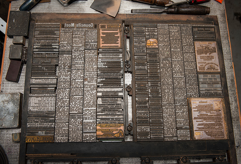 Tarrangower Times original linotype
