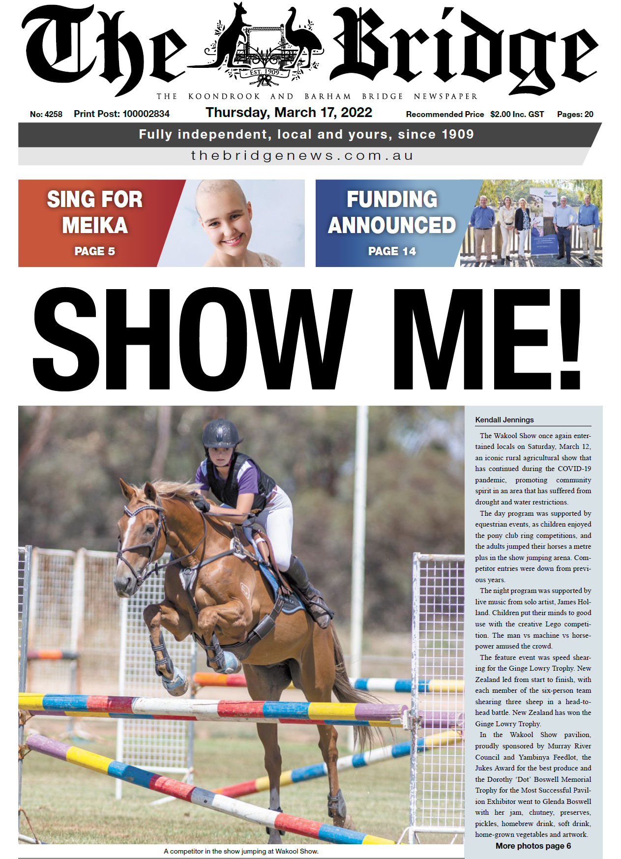 The Koondrook and Barham Bridge Newspaper 17 March 2022