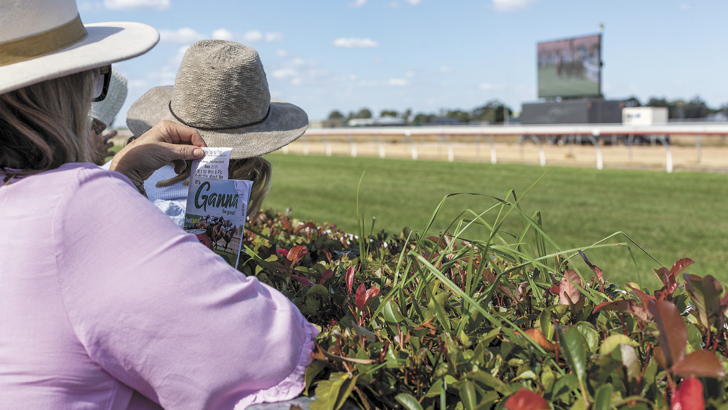 Punter checks ticket