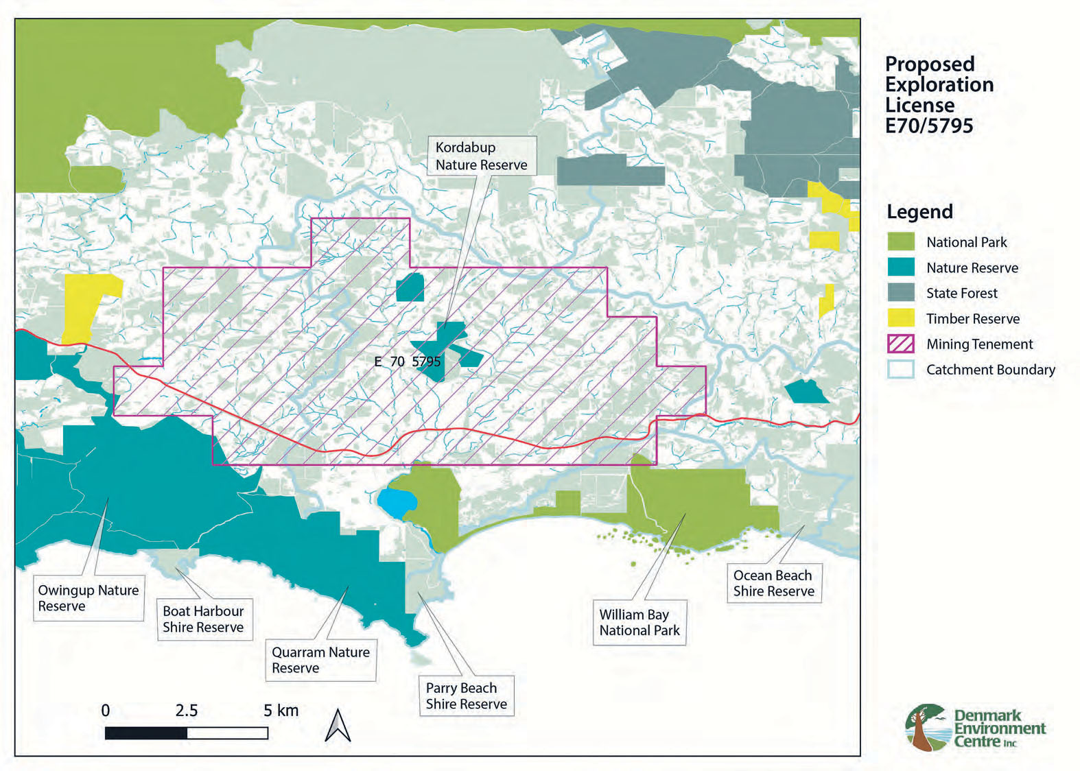 Exploration licence diagram
