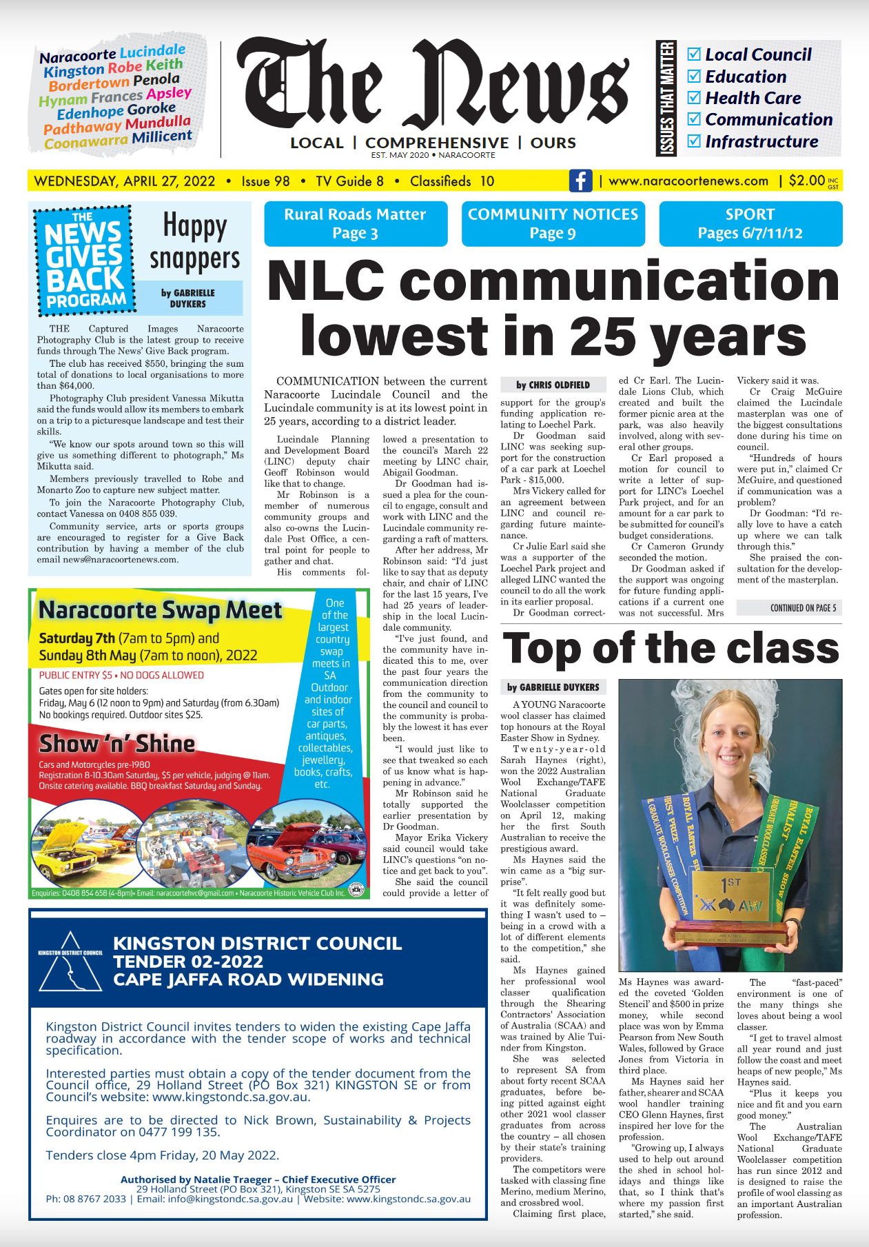 Naracoorte Community News 27 April 2022