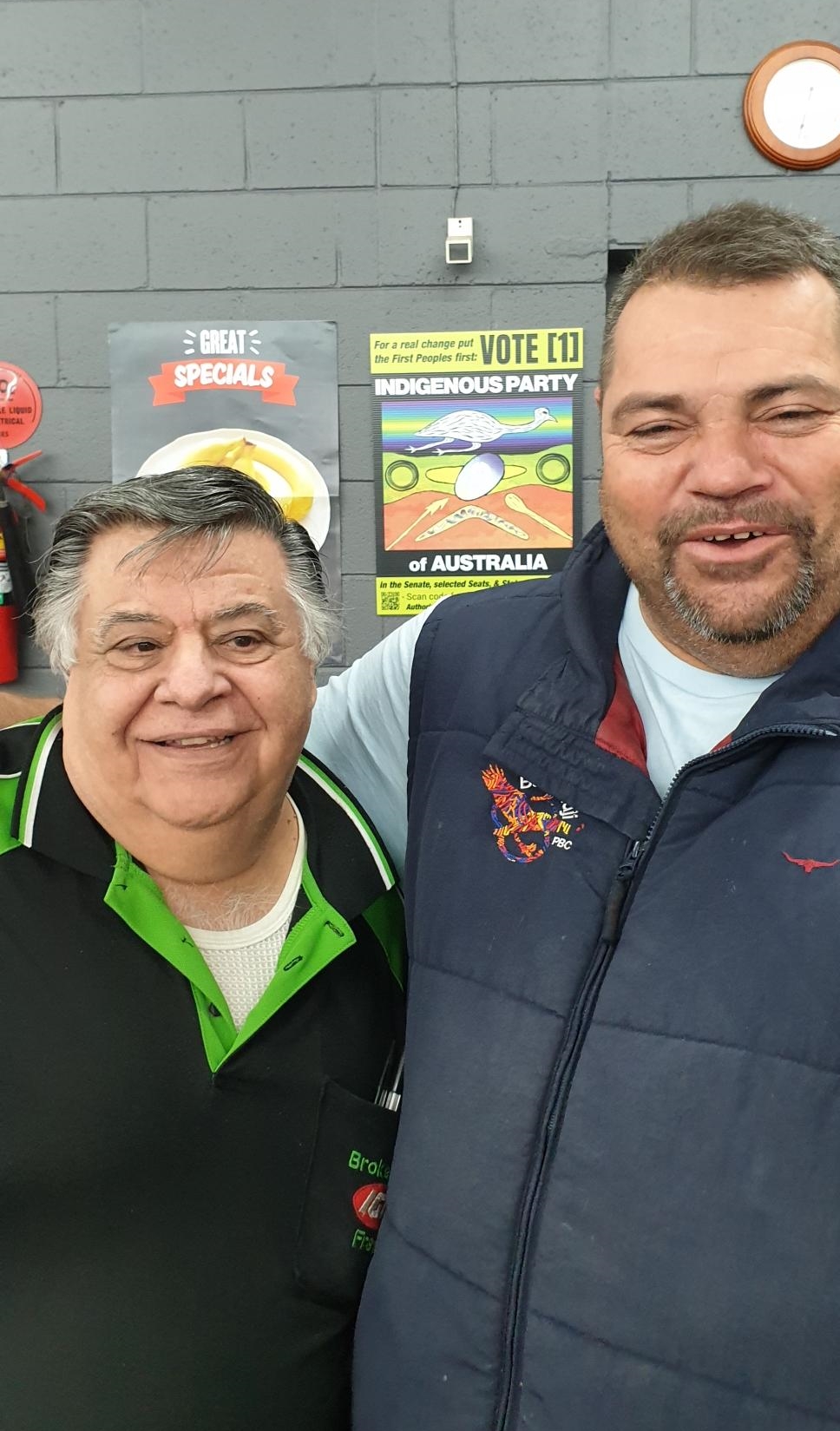 Derek and friend at Broken Hill