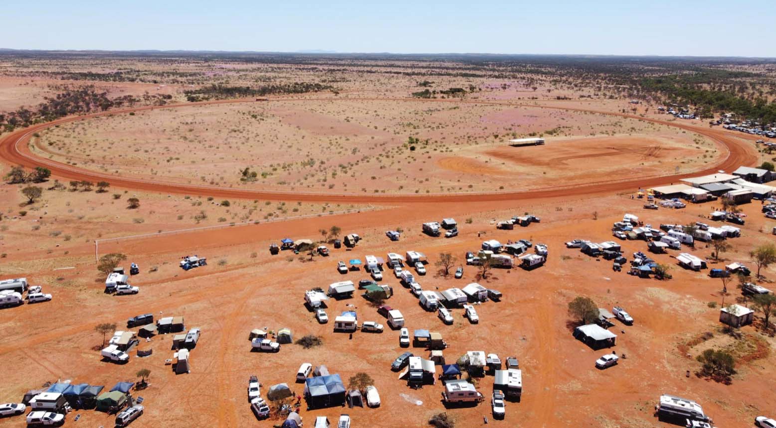 Aerial view of the racetrack