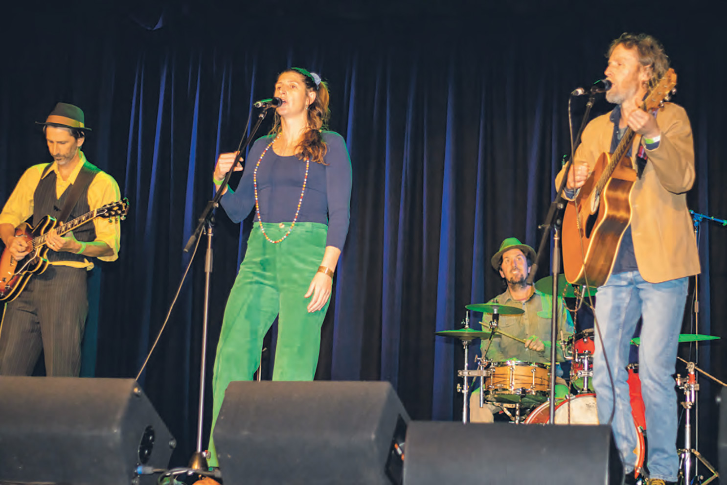 Drummer Olly Watkins made a guest appear-ance with local group, Little Row of HouseZ.