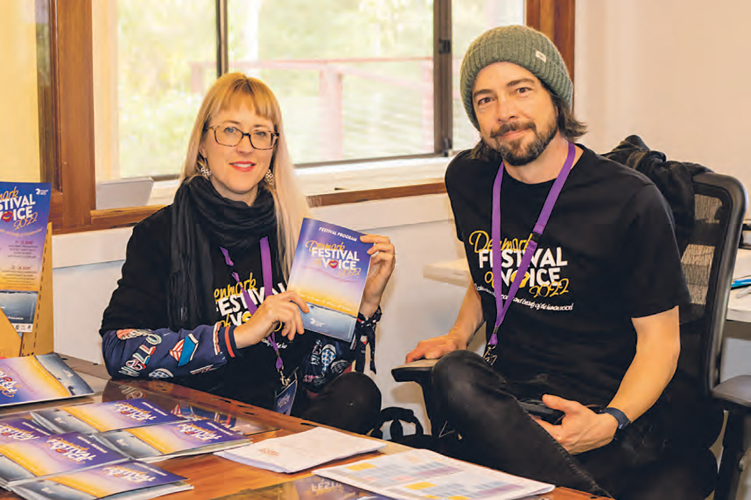 New Denmark Arts manager Amber Launay with this year’s festival director Matt Eastwell.