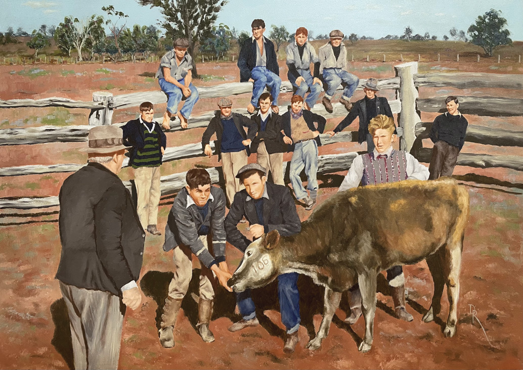 Lessons in the Cattle Pen Yanco Welfare Farm by Dorothy Roddy.