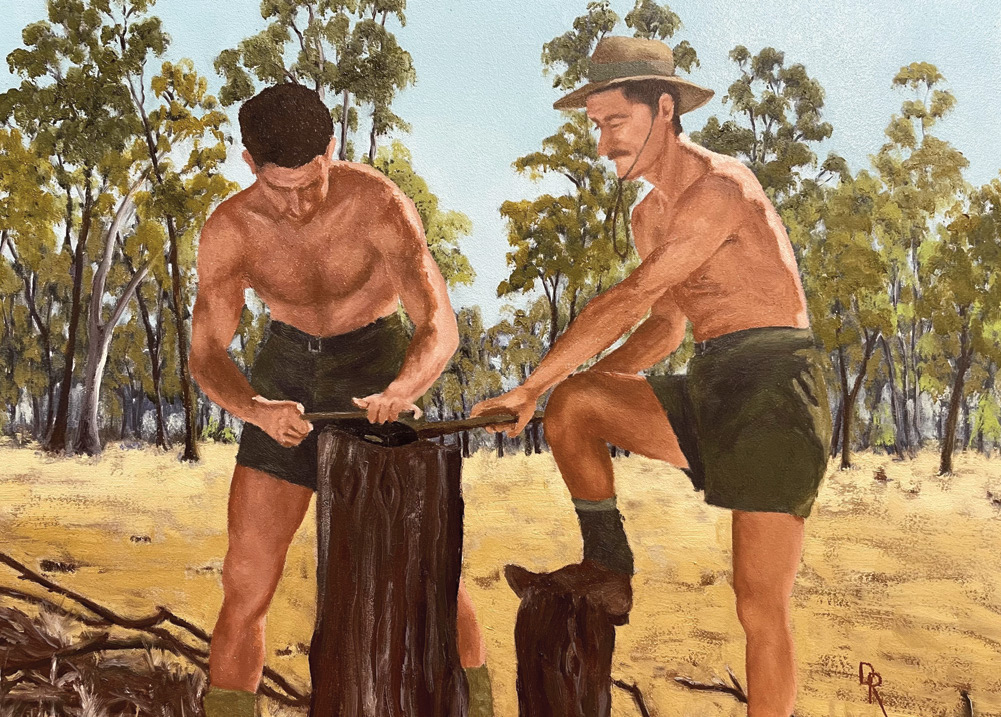 Wood Cutters POW Camp 15 by Dorothy Roddy.