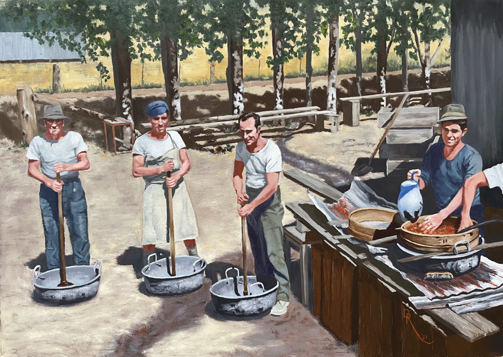 Pulping Tomatoes for Seed by Dorothy Roddy.