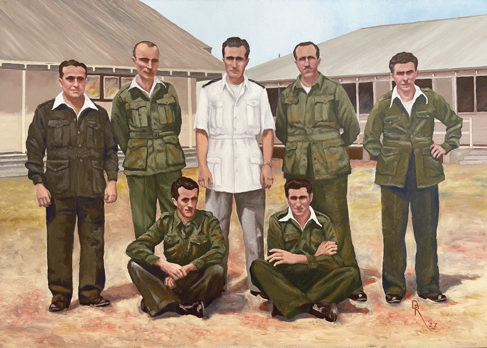 Camp Medical Staff POW Camp 15 by Dorothy Roddy.