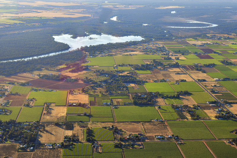 Mildura farmland and the Murray