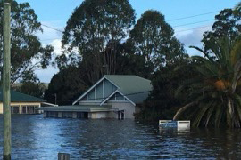 Flooded Woodburn house