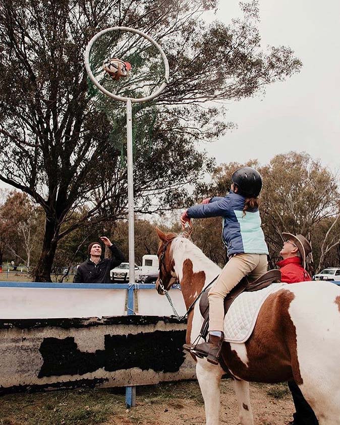 Shooting for goal at Pony Club
