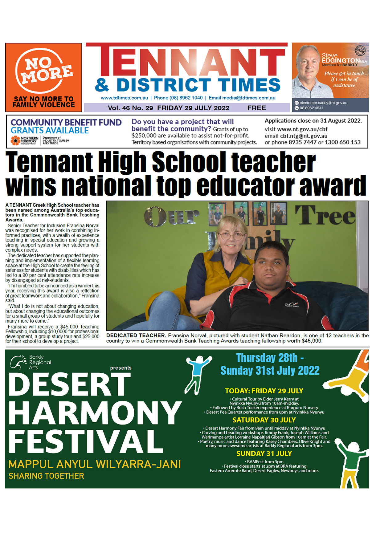 Tennant & District Times 29 July 2022