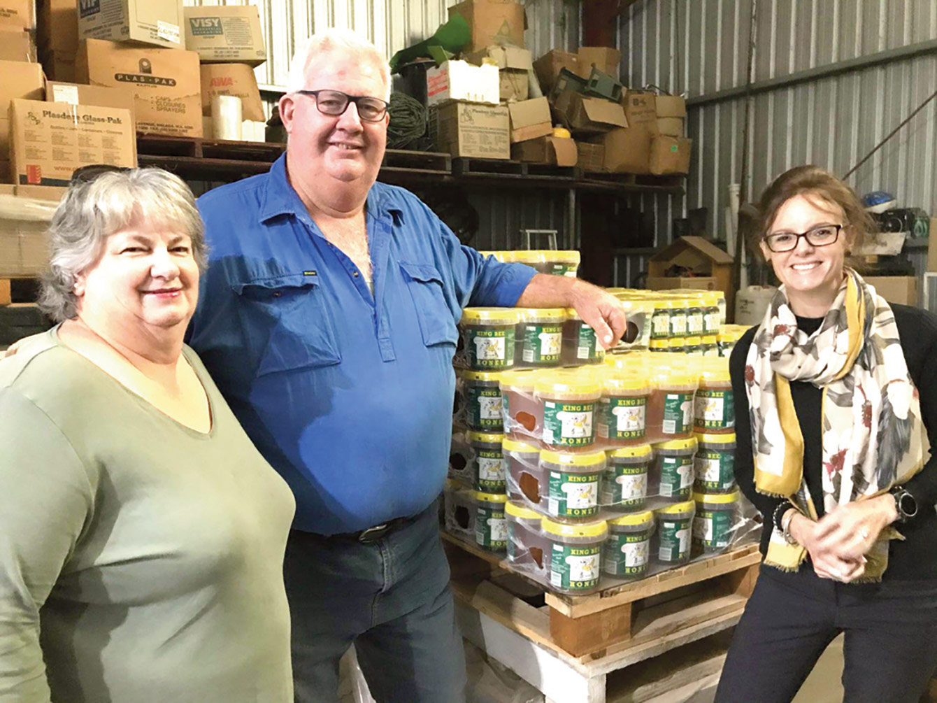 David Mumford pictured with his wife Wendy and Mem-ber for Cootamundra Steph Cooke.