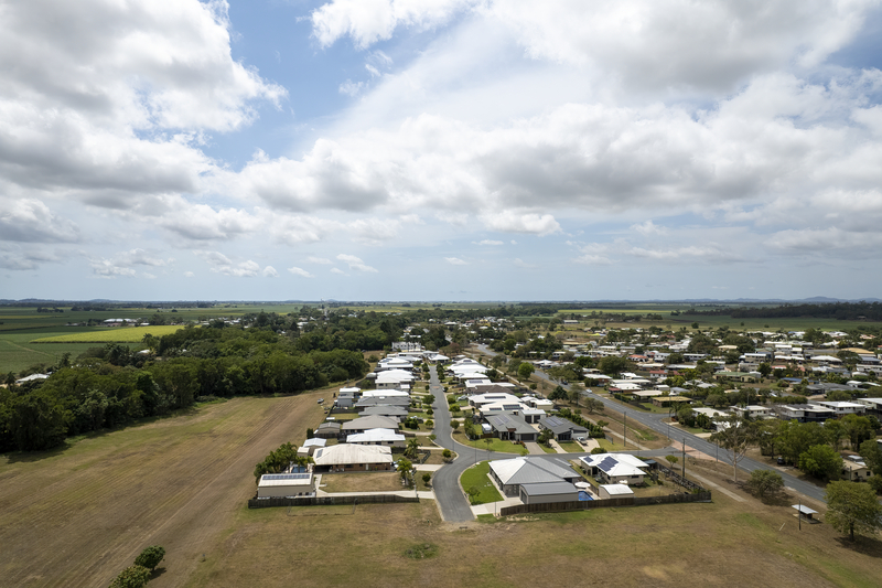 Modern homes in country town