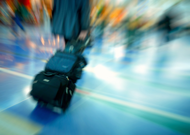 Traveller at airport