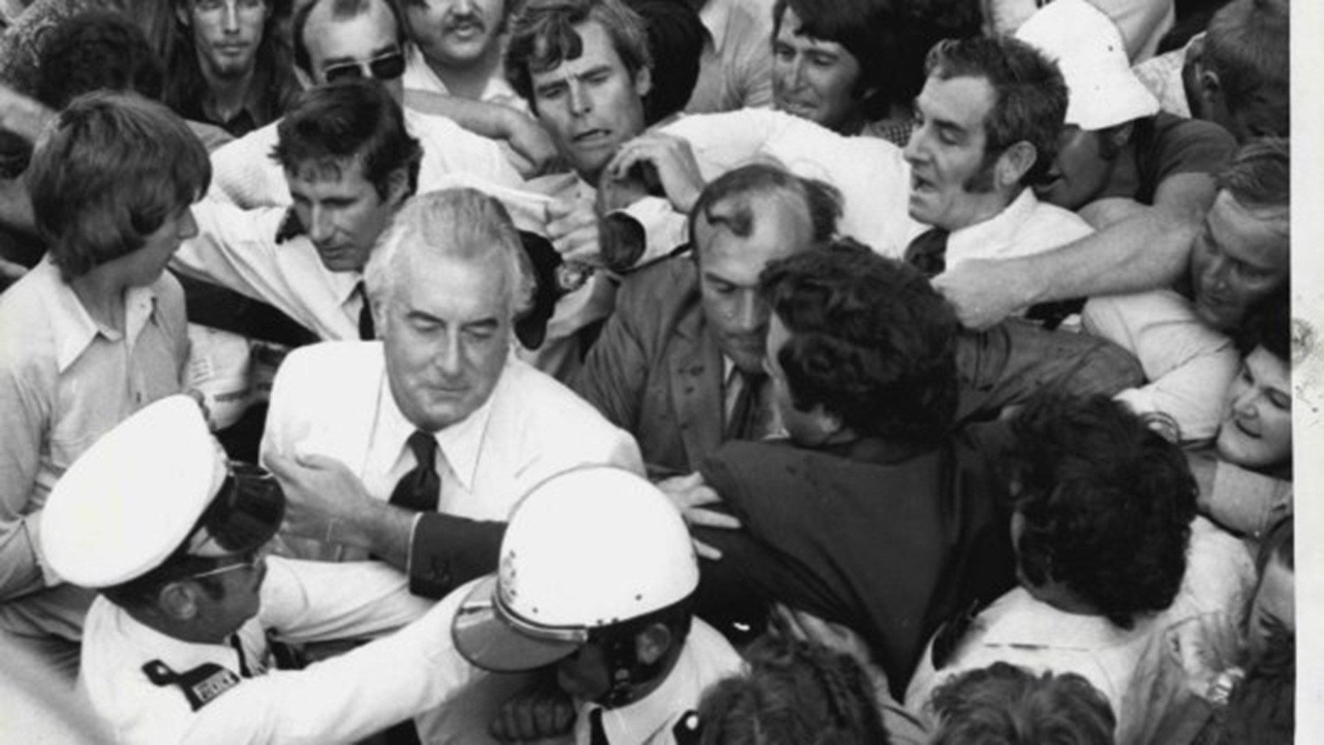 Gough Whitlam in crowd