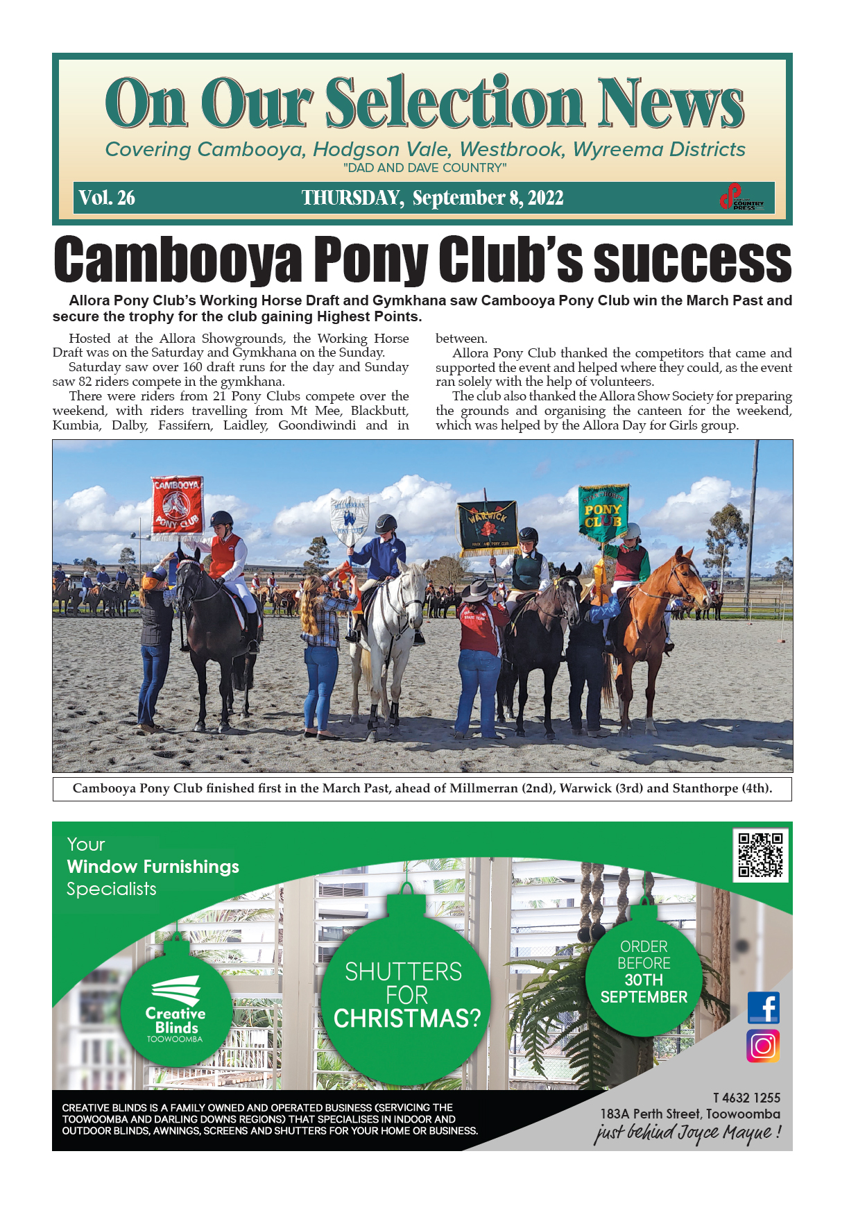 On Our Selection News 8 September 2022