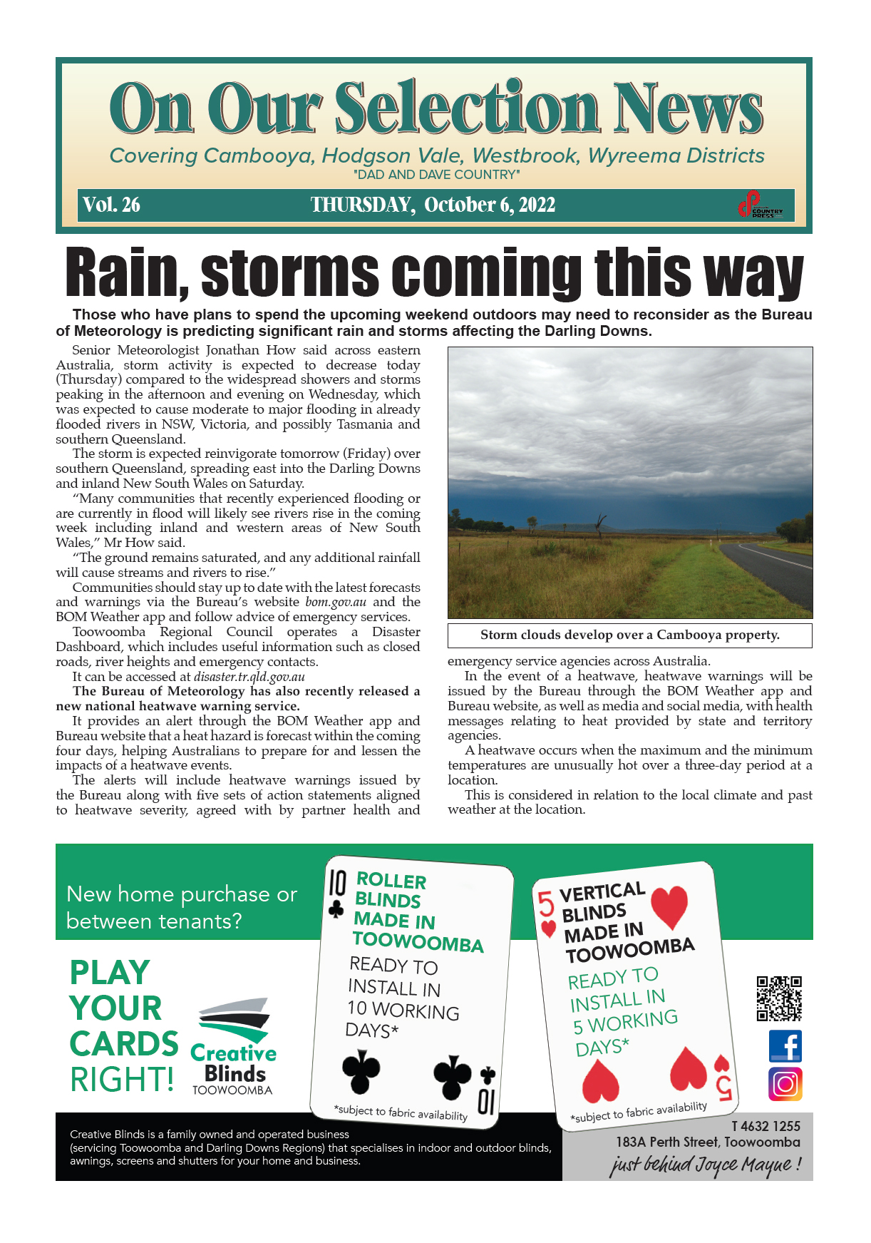 On Our Selection News 6 October 2022