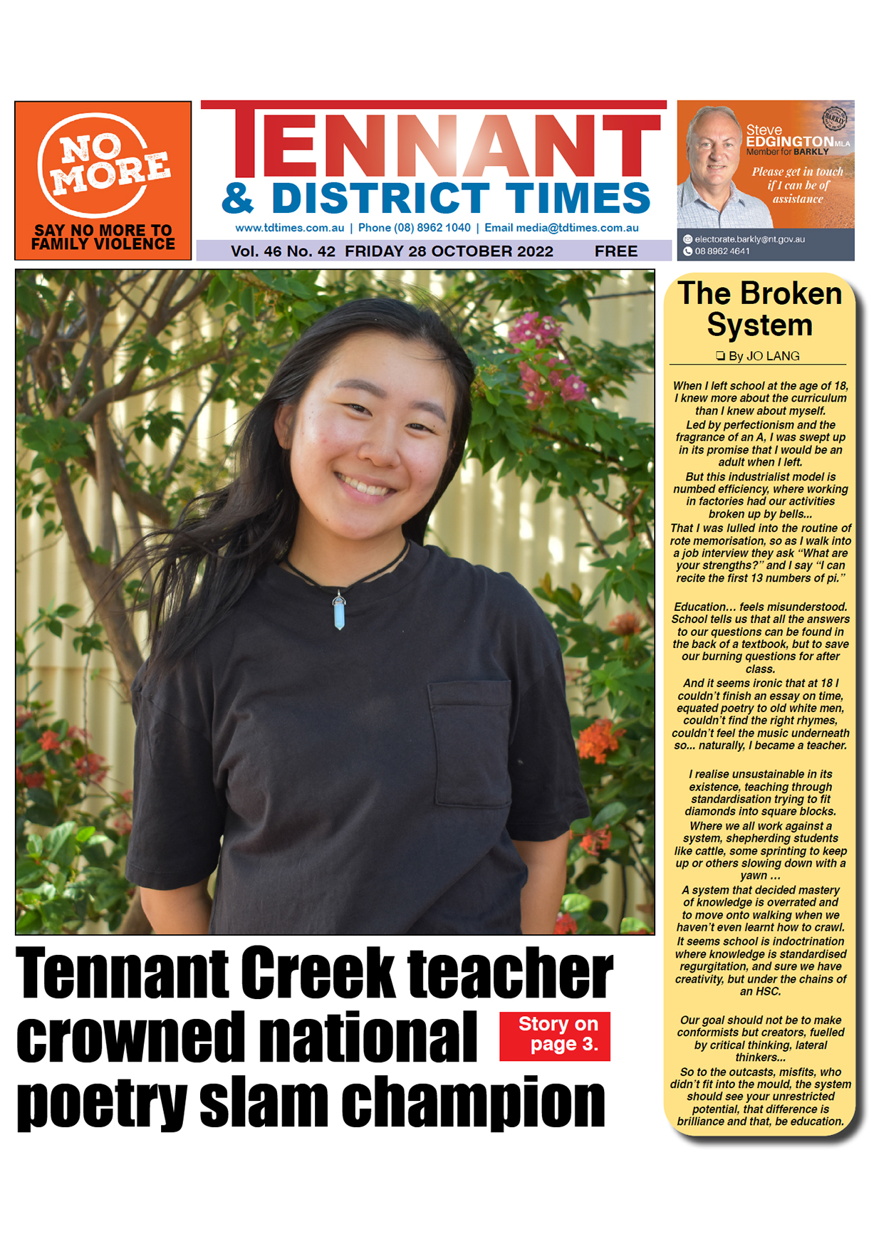 Tennant & District Times 28 October 2022
