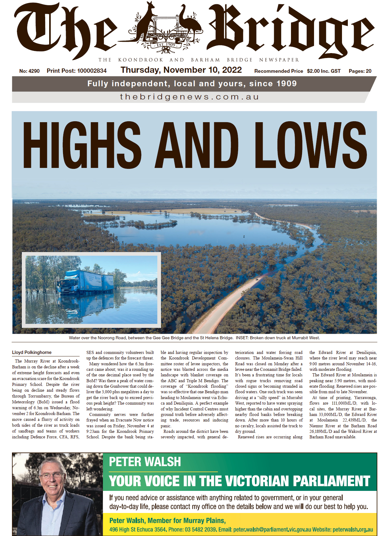 The Koondrook and Barham Bridge Newspaper 10 November 2022
