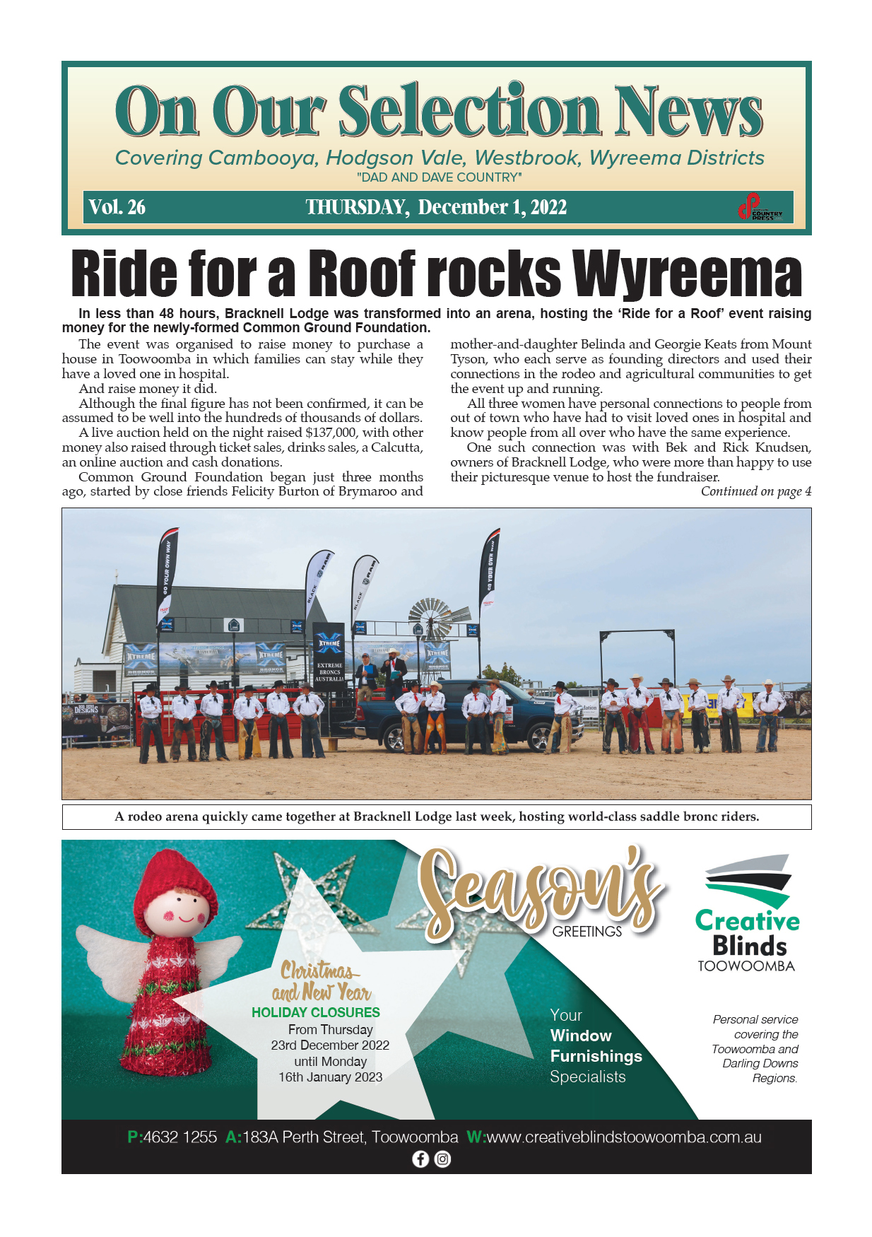 On Our Selection News 1 December 2022