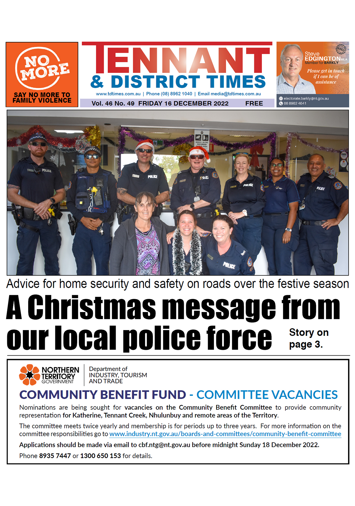 Tennant & District Times 16 December 2022