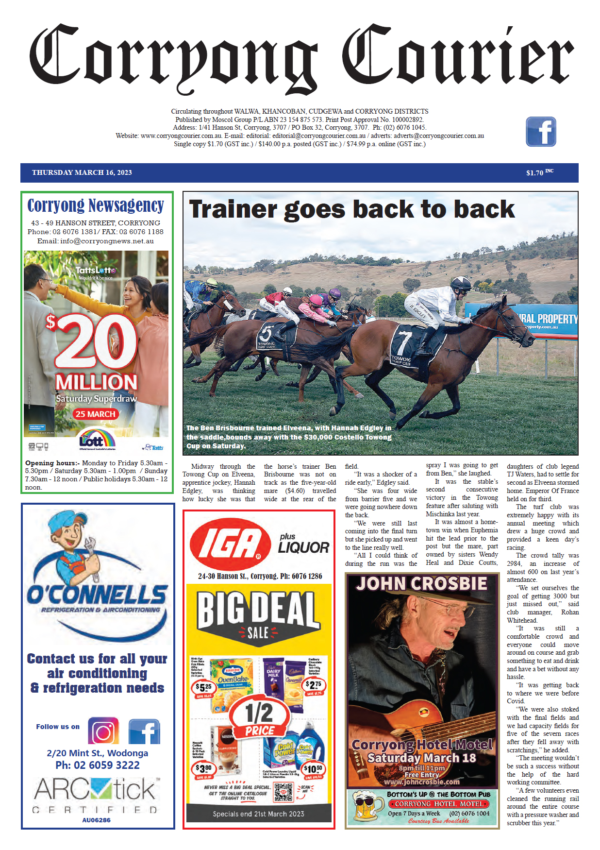 Corryong Courier 16 March 2023