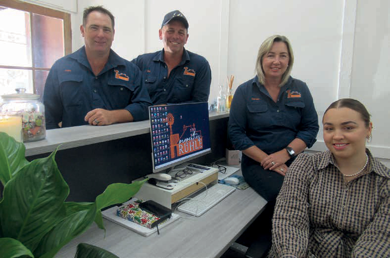 The Rural Property Team - L-R Director Garry Ruhle, local Real Estate agent Clint Kenny, Principal Sheridan Ruhle and Head of Administration Rouge Monet.